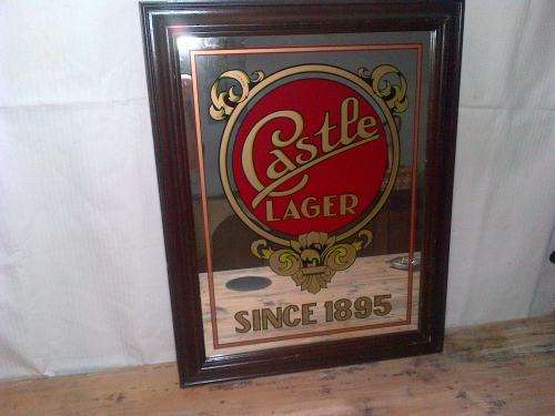Big Vintage Castle Lager framed Mirror