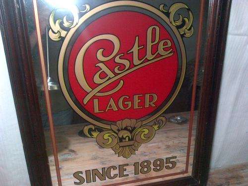Big Vintage Castle Lager framed Mirror
