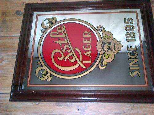 Big Vintage Castle Lager framed Mirror