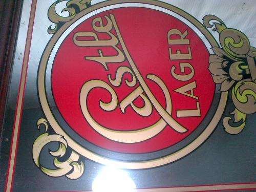 Big Vintage Castle Lager framed Mirror