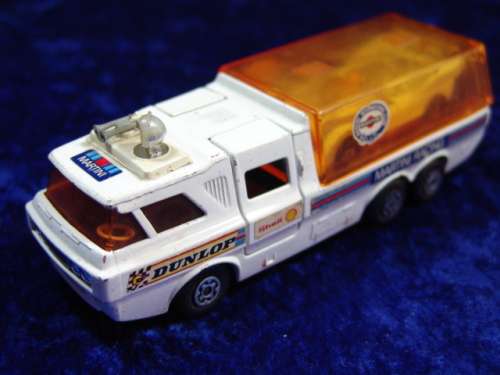 Vintage large Dunlop Matchbox Super kings Racing car Transporter with racing car - 1972