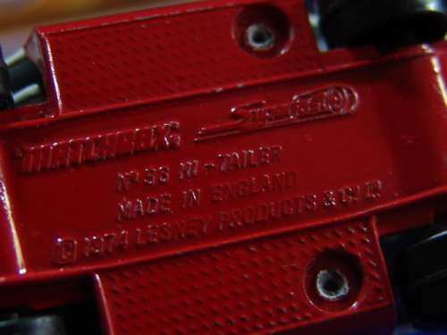 Vintage large Dunlop Matchbox Super kings Racing car Transporter with racing car - 1972