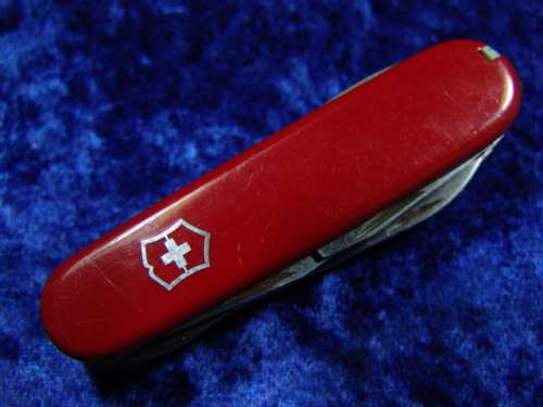 Vintage Swiss  "Officier Suisse"  Multi Blade red cross Army pocket Knife