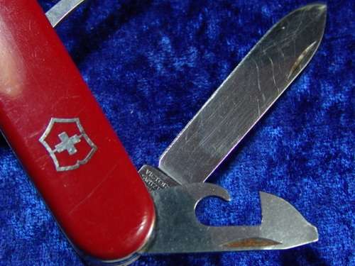 Vintage Swiss  "Officier Suisse"  Multi Blade red cross Army pocket Knife