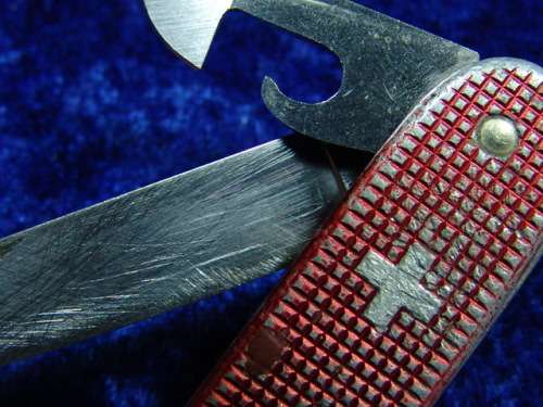 Vintage Victorinox Red Swiss multi Blade Army pocket Knife