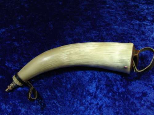 Antique Cow Horn Blackpowder Flask, possibly Boer war, very rare find