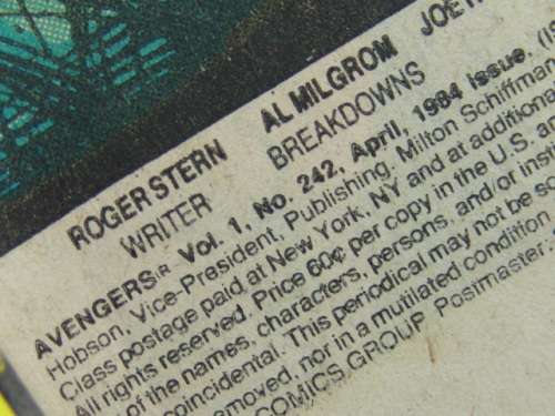 Vintage The Mighty Avengers Vol. 1, No. 242 - April 1984