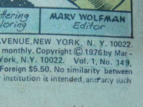 Vintage The Avengers, Vol. 1, No. 149 -  July 1976