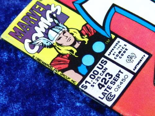 Vintage collectable comic book; The Mighty Thor, Vol. 1, No. 423 - September 1990