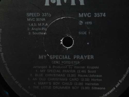 My Special Prayer - Gert Potgieter LP - 1973, 2 records