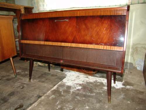 Vintage Radio, Gramophone and Wheel Tape recorder combination in original Cabinet