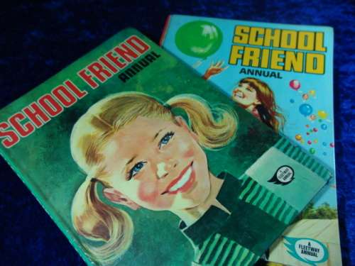 2 x Vintage story and educational children's Books "School Friend" Annual - 1975 and 1977