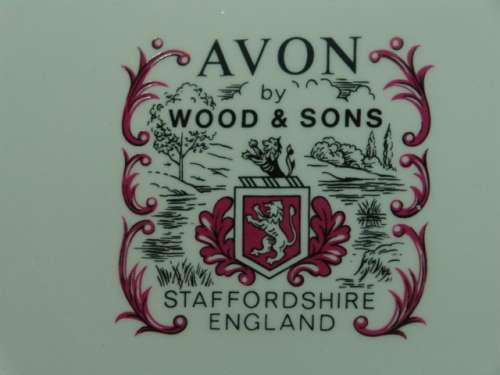 Vintage Happy Anniversary Plate - Avon by Wood And Sons  - Gold trim
