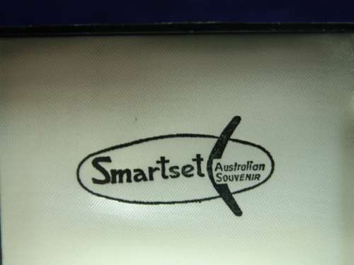 Vintage rare Smartset Australian Souvenir Set - Kangaroo Cufflinks and Tie clip, gold plated