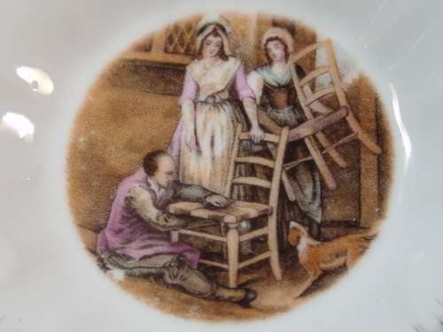 Vintage Royal Vermont porcelain hand painted Plates x 2 - No.3436