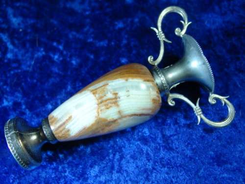 A lot of 3 Vintage Italian Alabaster and plated brass Bud Vases  - 13cm, 10cm and 8cm - low shipping