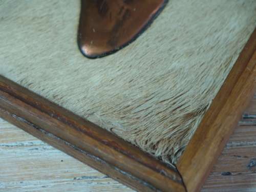 Vintage Framed copper wall plaque - Animals, 2 in the lot