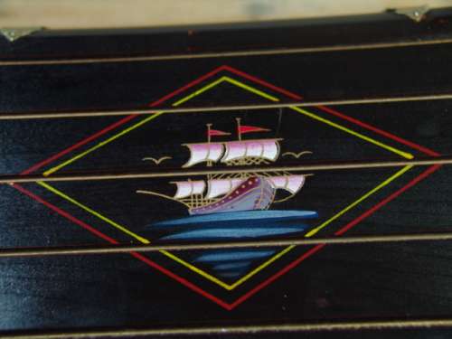 Vintage Large wooden "Treasure chest" Musical Jewelry Box