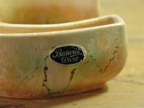 Vintage Beswick ware ceramic Horseshoe Vase - England