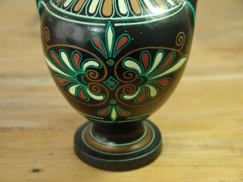Vintage handpainted Greek art Pottery signed Vase - No.228 - 1960