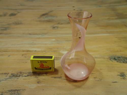 Pink and white Glass Vase