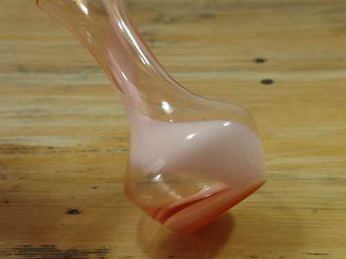 Pink and white Glass Vase