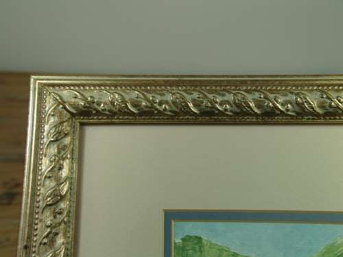 Professionally framed original water Painting of Boy with the sea in the background