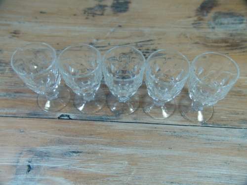 5 x Arcoroc glass Coblets - from France