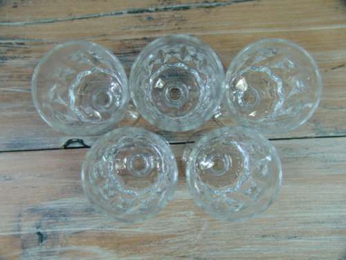 5 x Arcoroc glass Coblets - from France