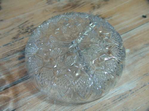 Vintage Glass 3 division snack servers - 2 in the lot