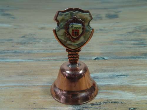 Solid copper Bell with Mother of Pearl inlay