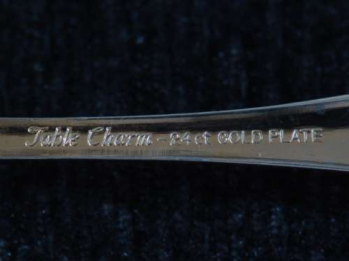 Vintage collectable 24ct gold plated Spoon with enamel detail