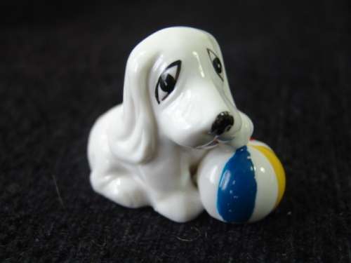 Vintage Ceramic Dog figurine - hand painted