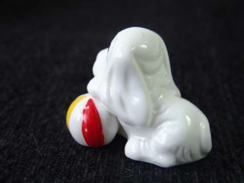 Vintage Ceramic Dog figurine - hand painted