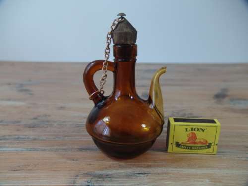 Vintage amber glass Teapot