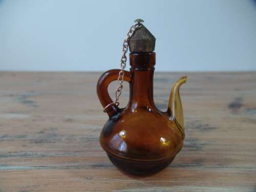 Vintage amber glass Teapot