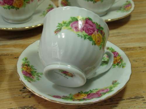 Lot of 5 Vintage Regent China Duo's "English Rose"