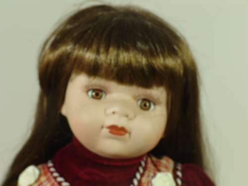 Vintage porcelain Doll with stand - 40cm