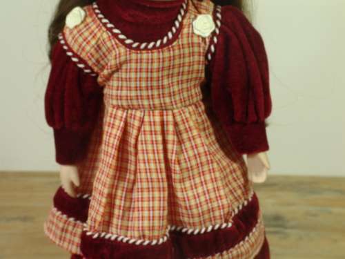 Vintage porcelain Doll with stand - 40cm