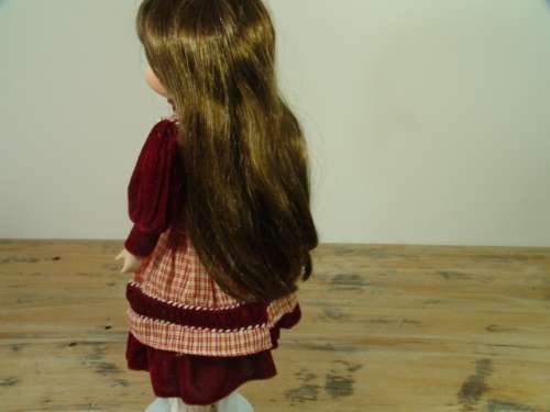 Vintage porcelain Doll with stand - 40cm