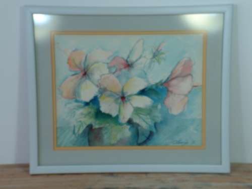 Original signed watercolour Painting by C. Koning - Flowers - 1986