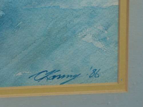 Original signed watercolour Painting by C. Koning - Flowers - 1986