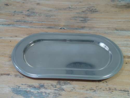 Vintage stainless steel oval Tray