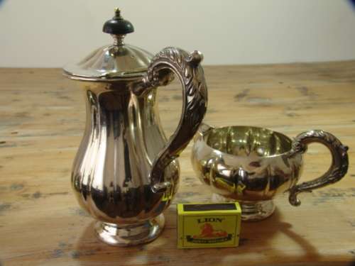 Vintage Marlboro silver plate Teapot and Creamer