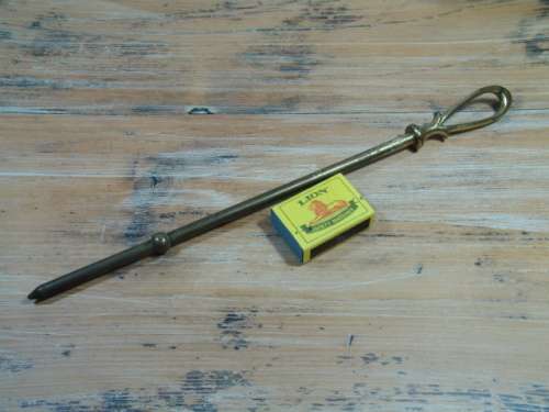 Vintage solid brass fire Poker