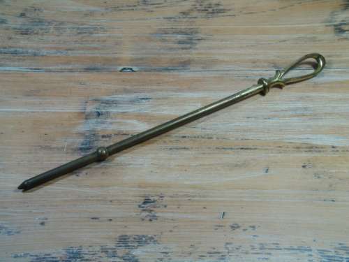 Vintage solid brass fire Poker