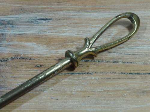 Vintage solid brass fire Poker
