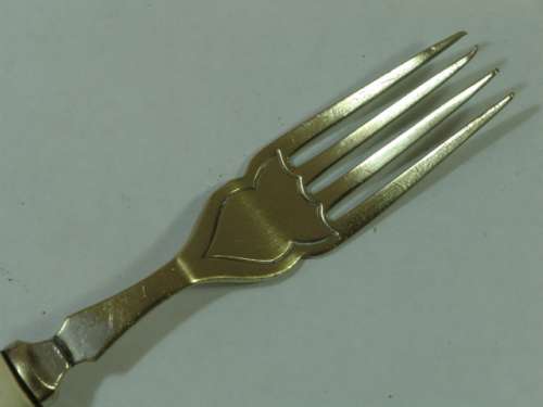 Vintage well aged EPNS cutlery items with bone handles - perfect for arts and crafts project