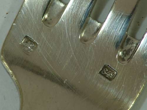 Large vintage 845 Silver Fork with Hallmark