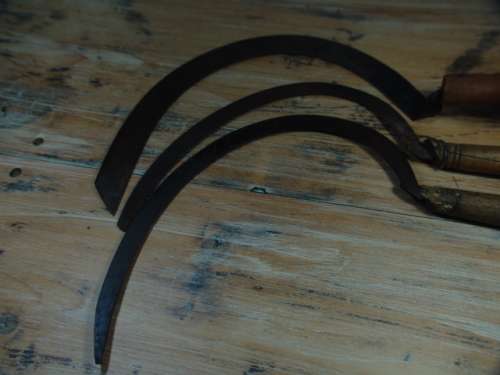 Lot of 3 old Sickles with a lot of character, perfect for decoration or wall piece - well used